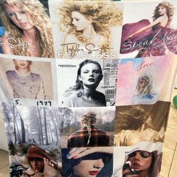 Taylor Swift Album Cover Microfleece Blanket 