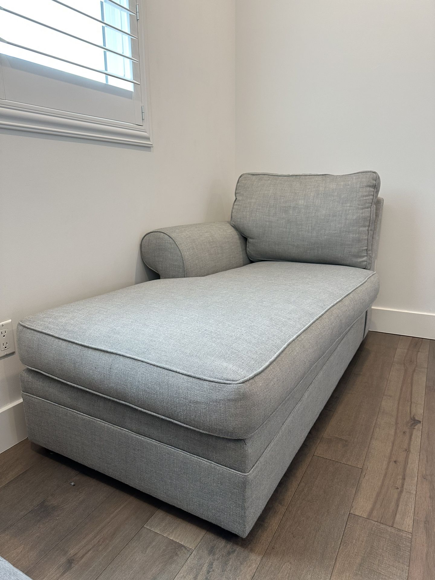 Light Grey Pottery Barn Chaise Lounge