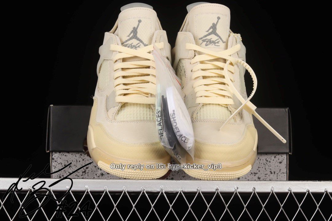 Off-White x Air Jordans AJ4 Retro'Cream/Sail'OWAJ RETRO for Sale in Brooklyn,  NY - OfferUp