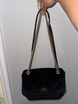 Exclusive Velvet Coach Purse