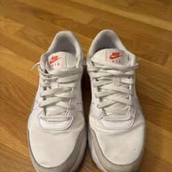 Nike White/Orange Air Max