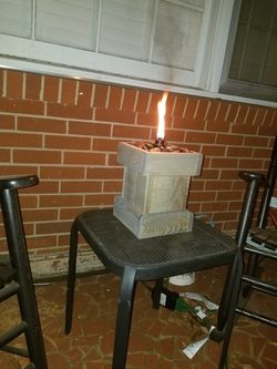 Table top size fire feature