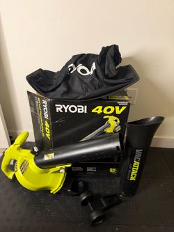 RYOBI 40V Vac Attack Cordless Battery Leaf Vacuum/Mulcher (Tool Only)