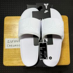 Nike Kobe Offcourt Slide Sandals Triple White IF2870-100 Mens Size 13 NEW