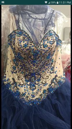 Brand new Navy quinceanera dress from Mori Lee designer