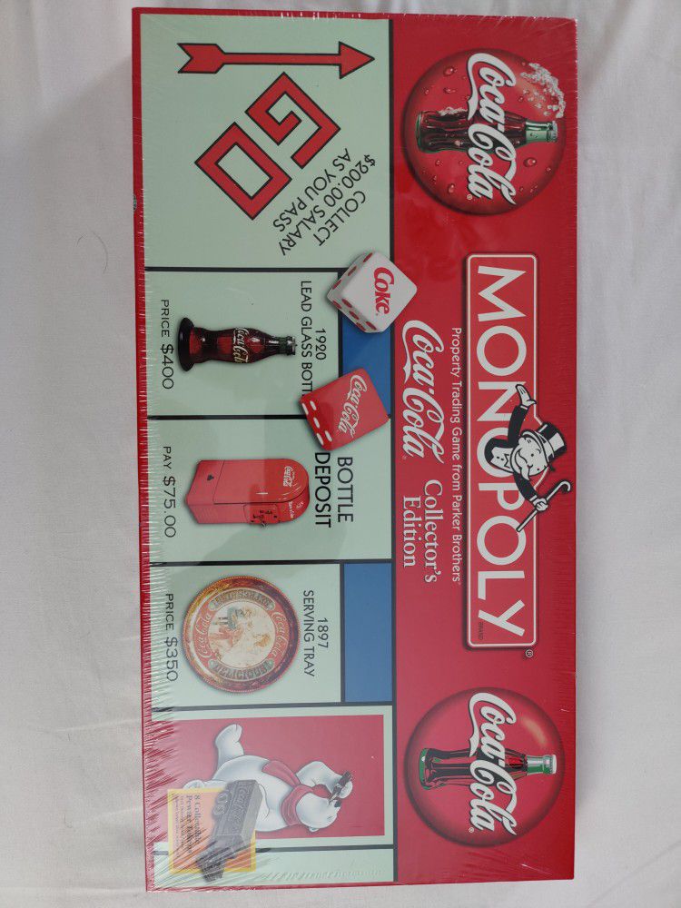 1999 Coca Cola Collectors Edition Monopoly Board Game