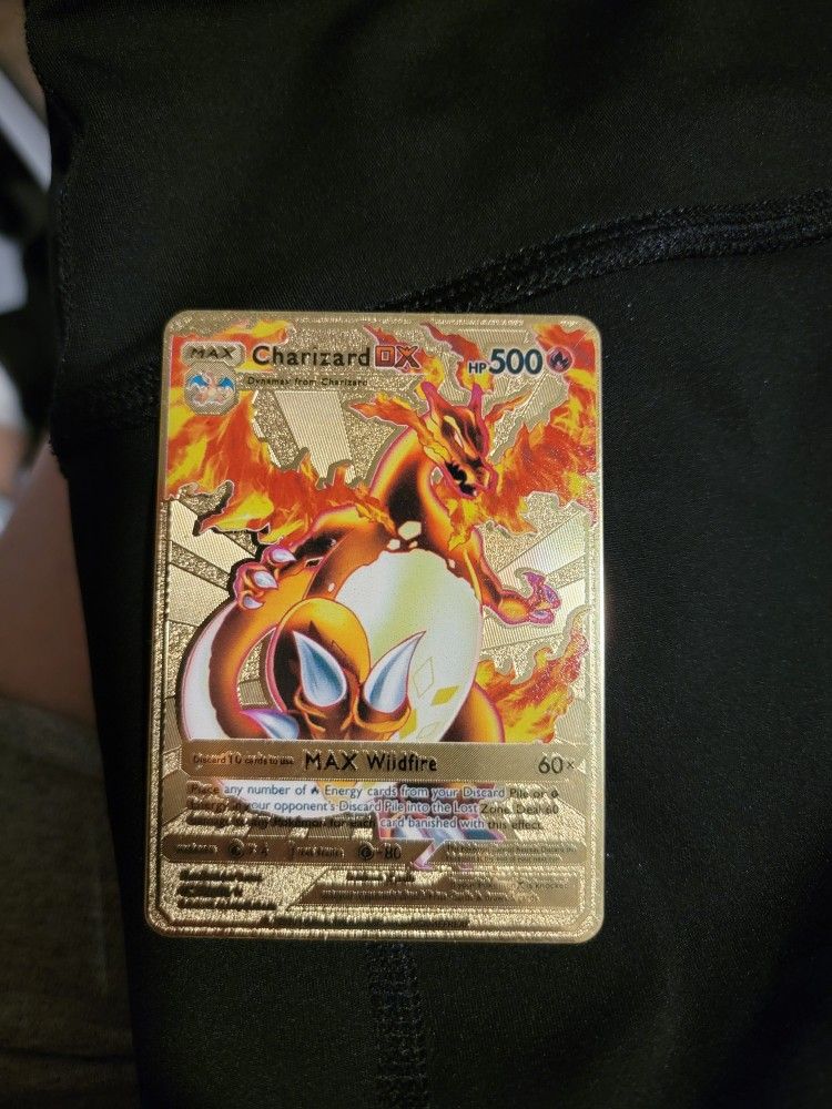 Pokemon Card Charizard DX 52/100 Metal Gold Max Wildfire HP500
