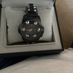 Android watch with leather strap