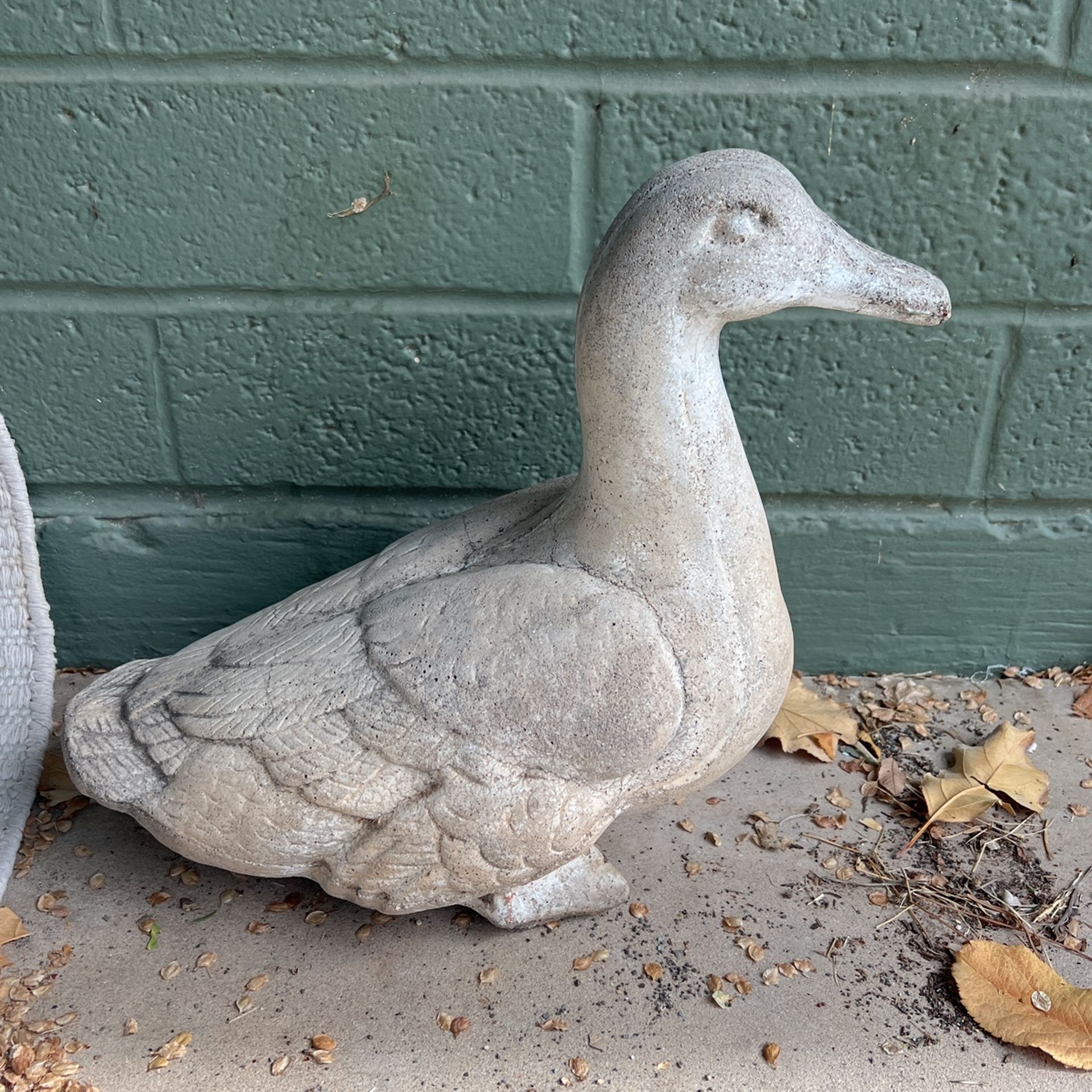 Large Cement Garden Duck