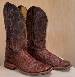 Horse Power Caiman Leather Western Cowboy Boots size 12D