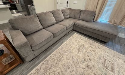 Grey L-Shaped Couch/Accent Chair