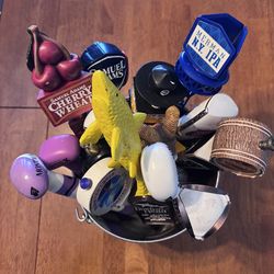 Beer draft handle bouquet 15 different Montauk Sam Adams Shiner Bock Voodoo Ranger