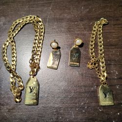 Earrings Bracelet And Necklace Set