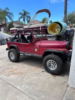 Jeep Wrangler YJ Red Off-Road 4x4