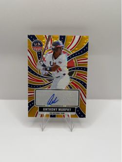 Anthony Murphy gold /10 NTS-AM 2026 panini USA baseball stars & stripes autograph sticker