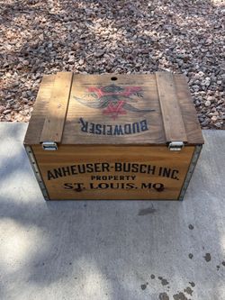Vintage Budweiser Wooden Beer Crate Box