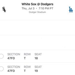 White Sox VS Dodgers ONE PIECE GIVE AWAY  