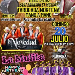 Domingo 20 Julio. 3497 Bronson St Muscoy. 1 Pm 11 Pm