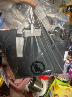 MK Charlotte Large Saffiano Leather Top-Zip Tote Bag