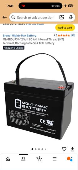 Power chair  batteries a set of two