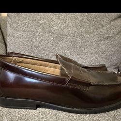 NUNN BUSH Drexel Moc Toe Penny Loafer Dress Shoes Burgundy Comfort 8.5 MEN