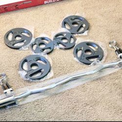 Brand New Olympic Weight Set with Curl Bar