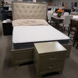 Gold Framed Queen Bed