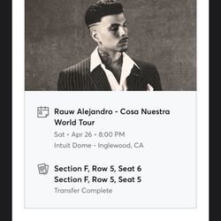 Rauw Alejandro Floor Tickets 