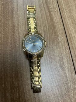 Elgin Gold-Tone Women's Watch Blue Dial