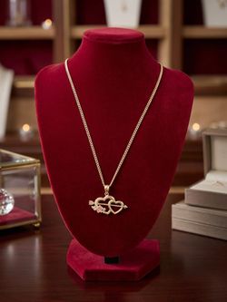 14k Amor en Oro! Nuevo Collar de Corazones Entrelazados en Oro 14k