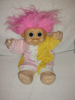Large 12" Russ Berrie Troll Doll with Cloth