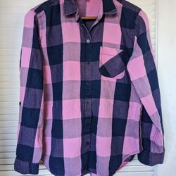 Time And Tru Plaid Shirt Size Small