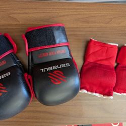 Set of MMA gloves and protection 