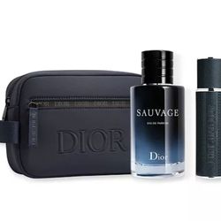 Dior 3-Pc Sauvage Eau De Parfum and Travel Spray Gift Set