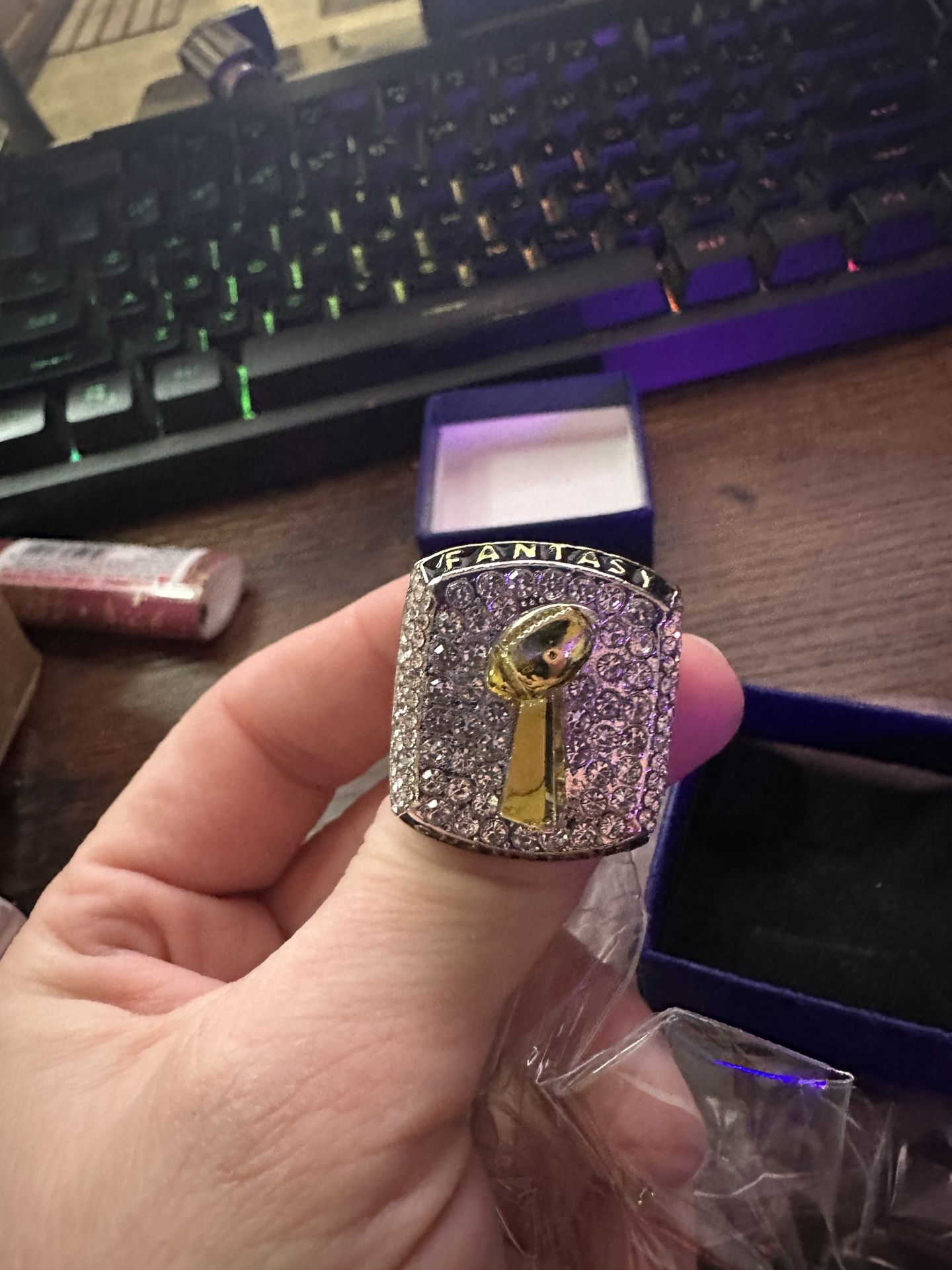 Men’s Size 9 Fantasy Football Ring 