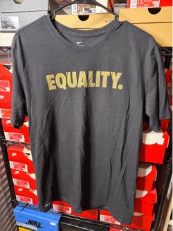 Nike black Equality tee Size Large used men’s gold activewear #equality