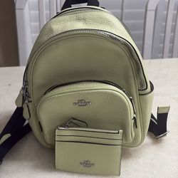 Coach mini backpack and wallet