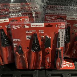 New Milwaukee Electrician's Hand Tool Kit (4- Piece)