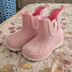 Kids Pink sperry Rain Boots size 4