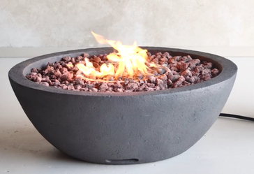 Real Flame Riverside 36" Fire Pit Table + Natural Gas Conversion Kit