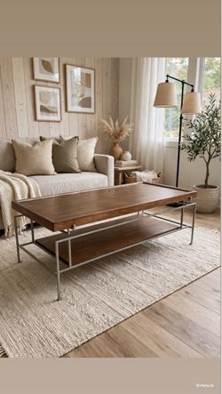 Large solid wood coffee table