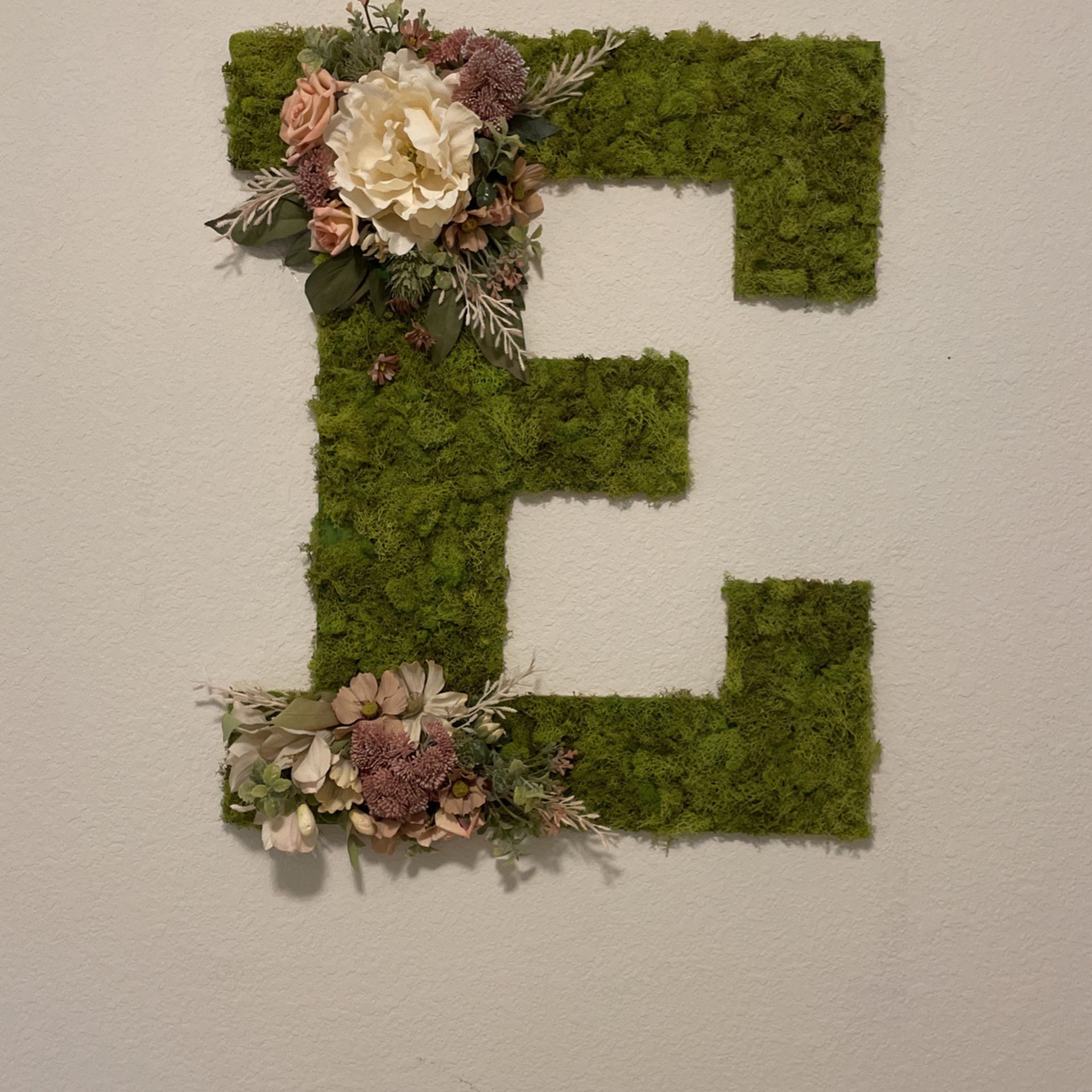 Custom Moss And Floral Letters 