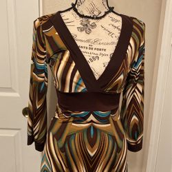 Beautiful Brown Multi Dress