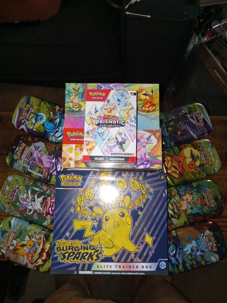 Pokemon Cards Surging Sparks and Prismatic Evolutions
