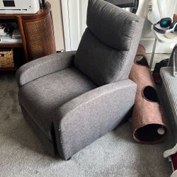 Fabric Massage Reclining Lounge Chair - Brand SMUG on Amazon - Dark Gray - Lumbar Support Recliner