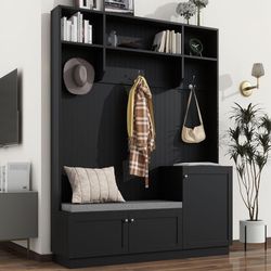 Entryway Hall Tree with Storage Bench