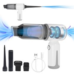 Mini Cordless Car Vacuum, Wireless Handheld Car Vacuum Cleaner 9KPa High Power Suction, Portable 3 in 1 Little Vacuum &Air Blower & Pump,USB-C Chargin