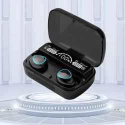 Bluetooth Wireless Earbuds in Black, Wireless Stereo Noise Reduction Headphones