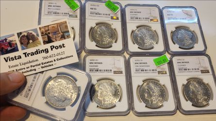 1878 S Morgan silver dollars