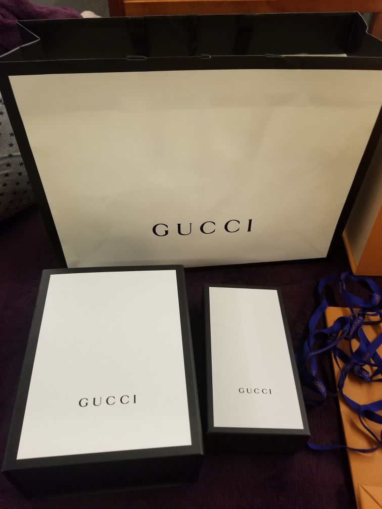 Gucci and LV Authentic bag and boxes $20 each set